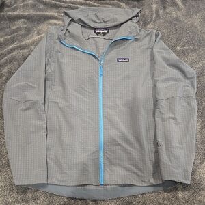 Patagonia Mens Small Plume Grey R1 TechFace Hoody Full Zip Slim Fleece Jacket L